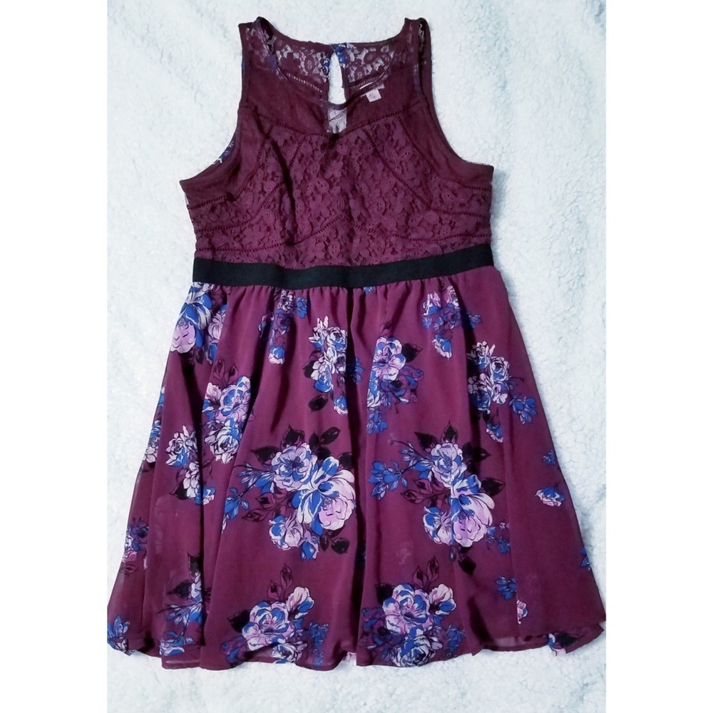 Purple floral dress